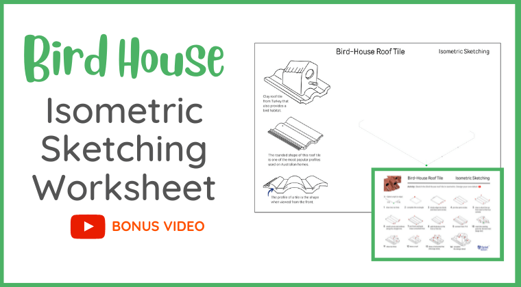Animal Habitat Activity - Bird-House Tiles 3D Sketching Worksheet