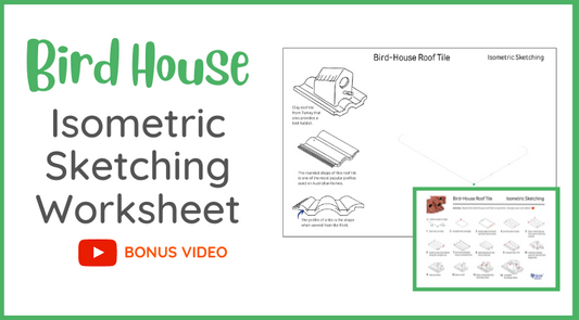 Animal Habitat Activity - Bird-House Tiles 3D Sketching Worksheet