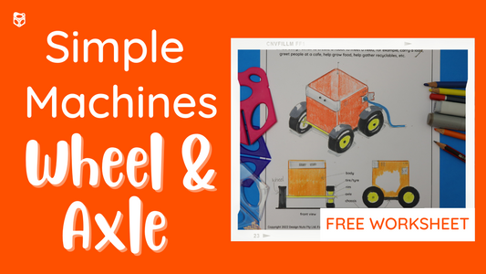 Sketching Simple Machines in 3D: Wheel and Axle Free Worksheet
