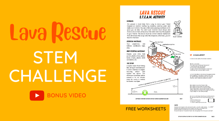 Zipline Rescue Worksheet - STEM Activity